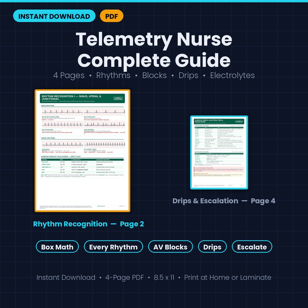 Telemetry Nurse Complete Guide digital study reference